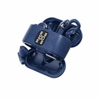 Earbud Nirkabel Dual Wearing Style 4 Buah TWS dengan Desain Clip-on dan In-Ear, Dilengkapi Kotak Pengisian Daya Digital Display