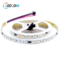 Bande lumineuse LED flexible SPI RGB RGBW WS2811 WS2814A, 3 LED par pixel, adressable, 12 V, bandes lumineuses programmables pour fête/événement