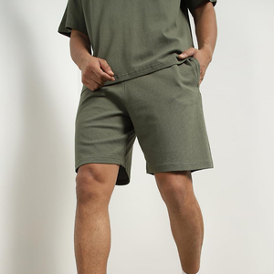 ชุดเสื้อยืดและกางเกงขาสั้นลำลองคุณภาพสูง ระบายอากาศได้ดี สำหรับฤดูร้อน ออกแบบเองได้ ผลิตจากผ้าฝ้าย 100% สำหรับผู้ชาย - Product Image 5