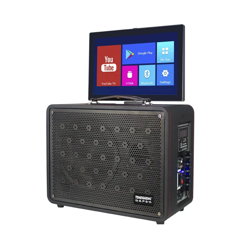 2022 Karaoke Panas KTV Layar Sentuh Partybox 1000 Dj Sistem Daya Besar 200Watt Soundbox Caxia De Som Amplifier untuk Singsong Luar Ruangan