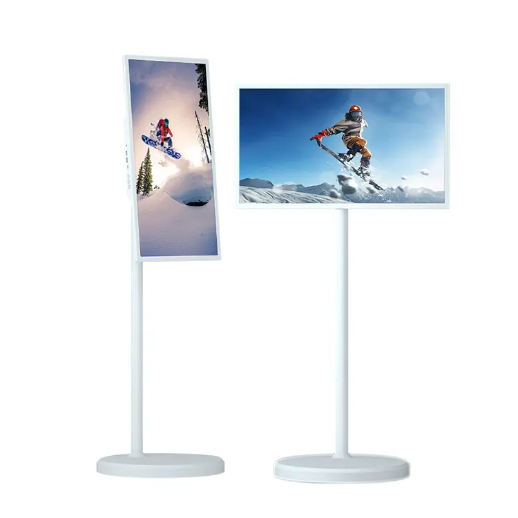 LG Stand By Me หน้าจอสมาร์ททีวี 21.5 27 32 นิ้ว LCD ประเภท Capacitive สําหรับการศึกษาในร่มและจอแสดงผลต้อนรับอุปทาน OEM