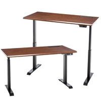 Bureau debout électrique réglable en hauteur avec double structure métallique pour ordinateur