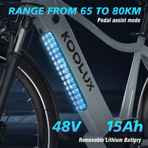 KOOLUX Vélo Électrique Urbain 250W 26 Pouces 7 Vitesses Cadre en Aluminium Batterie Lithium Amovible 15AH 25km/h Longue Portée Stock UE - Product Image 3