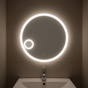 Miroir LED Vanitas Line 100x70 cm, 5 mm d'épaisseur, avec éclairage circulaire, pour salle de bain - Product Image 3