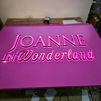 Logo Dinding Gambaran Perusahaan Latar Belakang LED Tanda Kustom Mini Huruf Bercahaya ABS Papan Nama Ukiran Huruf LED Garansi 2 Tahun Berkualitas Tinggi