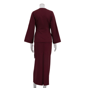 Bộ trang phục nữ thời trang thanh lịch hai mảnh gồm áo và chân váy dài, kiểu dáng kín đáo, bán buôn mùa thu <span class=keywords><strong>2025</strong></span> - Product Image 5