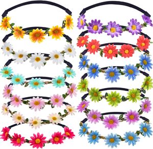 Diademas de guirnalda floral con corona de flores a la moda para niña dama multicolor para fiesta de boda - Product Image 1