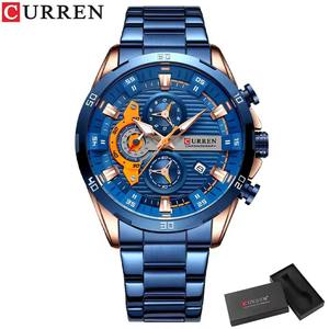 Reloj de Cuarzo Curen 8402 de Lujo para Hombre, Estilo Moderno, Manecillas Luminosas, Cronógrafo, Reloj de Pulsera Original para Hombre, Montre, Reloj, Caja - Product Image 3