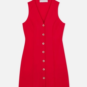 Vestido Mini Personalizado de Verano sin Mangas con Cuello en V y Bolsillos, Vestido Casual sin Mangas con Botones Delanteros, Vestido Sexy - Product Image 5