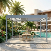 Pergola bioclimatique en aluminium, kit complet, profil de support de pergola, installation facile, pour cour extérieure, pavillon d'ombrage, directement de l'usine