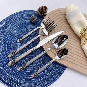 Myd ชุดเครื่องใช้บนโต๊ะอาหารสแตนเลสหรูหราสไตล์โมเดิร์นประกอบด้วยมีดช้อนและส้อมสำหรับงานแต่งงานและงานปาร์ตี้ - Product Image 2