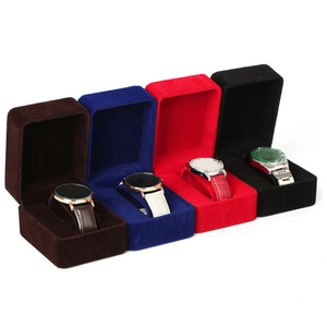 Factory Direct Custom Logo Velvet Watch Box Personalized Luxury PU Leather Watch Travel <b>Case</b> for Watch Storage and <b>Display</b> - Product Image 1