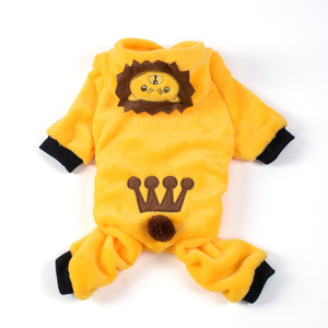 <span class=keywords><strong>Abbigliamento</strong></span> per Animali Domestici in Pile Corallo Caldo, Costume <span class=keywords><strong>da</strong></span> <span class=keywords><strong>Leone</strong></span> con Corona per Cani e Gatti, per Autunno e Inverno - Product Image 1