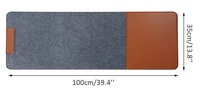 Tapis de souris en feutre de haute qualité, tapis de bureau personnalisé avec Base antidérapante, tapis de clavier d'ordinateur, avec cuir