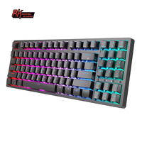 Royal Kludge RK92, clavier ergonomique sans fil, pour ordinateur portable, clavier de jeu mécanique