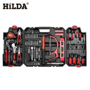 Hilda Professional 83 pezzi cassetta degli attrezzi combinazione Kit di utensili manuali per uso domestico Mini cacciavite Set di chiavi a bussola