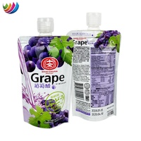 Sac d'emballage de jus de raisin en aluminium personnalisé, sac d'emballage, pochette debout avec bec verseur