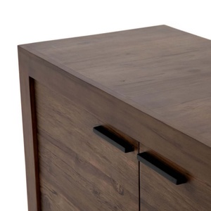 Meuble buffet antique en bois massif de style européen, meuble de rangement créatif, meuble TV mural, armoire latérale - Product Image 5