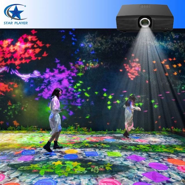 3*36M Interactive Wall Use Laser Sensor Remote Control Multi Wall Immersive Projection Experience Restaurant/Hotel for DLP