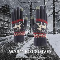 Gants tactiles double couche transfrontaliers, doublés polaire épais, coupe-vent, respirants, résistants au froid et chauds