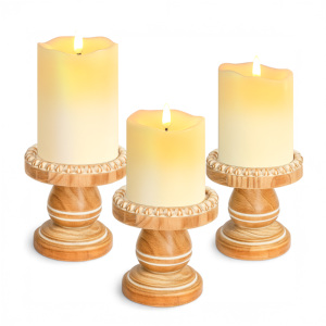 Grand Porte-Bougie en Bois pour Cérémonie de Mariage, Décoration d'Événements, Hôtels, Restaurants et Intérieurs de Maisons de Luxe - Product Image 2