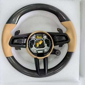 Volante Deportivo de Cuero y Carbono para <span class=keywords><strong>Porsche</strong></span> Macan 911 Cayenne Panamera 991 997 996 718 - Product Image 6