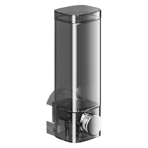 Wall Mounted Double Soap Dispenser Manual Plastic Minimalist Design For Bathroom Shower Gel Hand Soap - Product Image 5