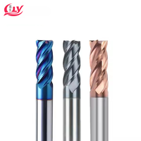 BWIN Solid Carbide Tipped Router Bits CNC Cutter Tool for Metal Milling Square Face End Mill with HRC 45/55/60/70