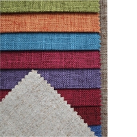 Tissu d'aspect lin tout polyester de qualité supérieure pour une décoration intérieure et un design de canapé exquis