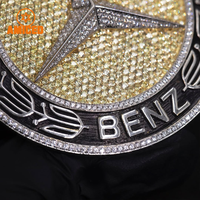 Pendentifs personnalisés avec nom ou logo, sertis de diamants Moissanite VVS, plaqués or 18 carats, bijoux fins sur mesure