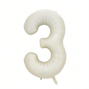 Party Love Number <b>Balloon</b> Cream 100 Cm Metallic Birthday Party Kids <b>Decor</b> - Product Image 2
