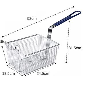 French Chip Frying Serving Food Presentation Strainer <b>Net</b> Potato Cooking Tool Stainless Steel Deep Frying Basket - Product Image 2