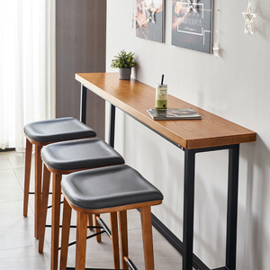 Chaises <span class=keywords><strong>Tabouret</strong></span> de Bar en Bois Massif avec Table Longue pour Restaurants <span class=keywords><strong>Tabouret</strong></span> De Comptoir Thonet En Bois - Product Image 5