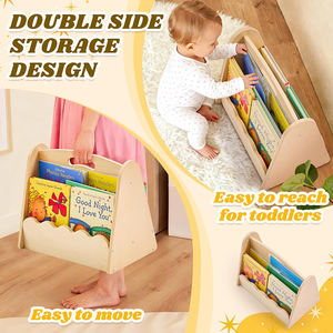Estantería Modular de Madera de 5 Niveles para Niños Pequeños, Organizador de Juguetes con Asa - Product Image 4