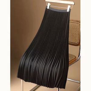 Jupe longue plissée en tulle pour femme, coupe trapèze, taille élastique, style ballet, maille 720 degrés, élégante et douce - Product Image 2