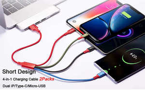 4 1 USB Fast Charging Cable Type-C/Micro/ Connectors <strong>Tinned</strong> Copper Conductor Nylon Jacket-Custom Logo Power Data for - Product Image 4