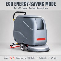 Nettoyeur de sols manuel CleanHorse ARES520, laveuse-sécheuse à pousser, batterie 24V85Ah, équipement de nettoyage
