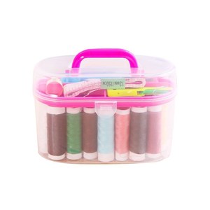 Kit de costura Guo Lin, juego de 10 piezas, mini herramientas portátiles con hilo, aguja, cinta métrica y tijeras para costura a mano y a máquina. - Product Image 5