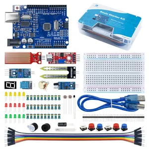 LAFVIN için temel başlangıç kiti R3 DIY kiti perakende kutusu ile okul için çocuklar eğitim programlama kiti eğitici oyuncaklar arduino için