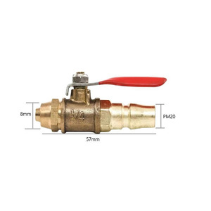 Vanne à boisseau sphérique en laiton sur mesure à poignée <span class=keywords><strong>rouge</strong></span>, raccordement rapide - Vanne à boisseau sphérique à actionneur pneumatique PU8x5.5 PM20 - Prix - Product Image 5