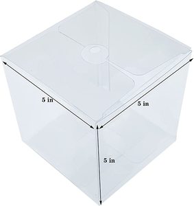 Transparent popsicle cake box 5x5x5 inch transparent pet box transparent ice cream candy box