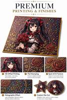 Planche Shikishi Anime Personnalisée Sans Minimum de Commande, Planche d'Art Holographique à Feuille d'Or, Affichage de Collection pour Fans
