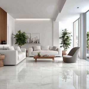 Piastrelle in Porcellana Effetto Marmo Bianco Lucido 60x120 600 X 1200 Mm Importate dalla Cina - Product Image 6