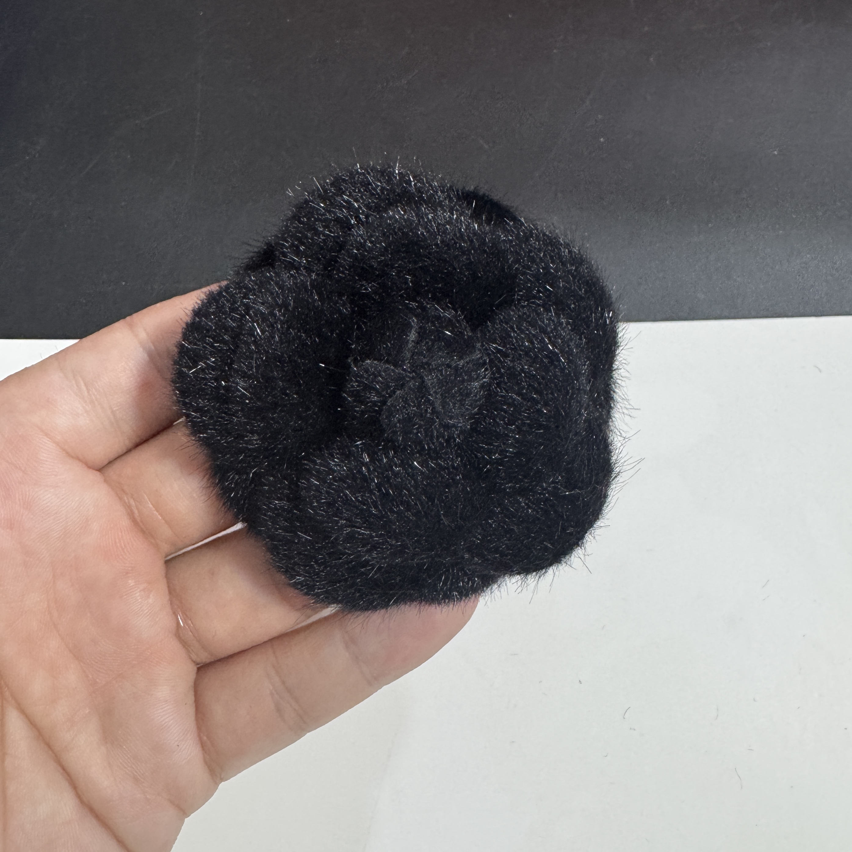 4 cheveux de vison noir plus épingle à cheveux broche