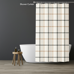 Collection de rideaux et de cantonnières en coton Grid & Grace avec occultation totale de la lumière - Product Image 1