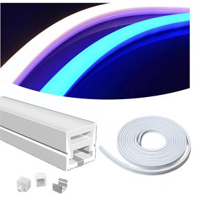 Profil <span class=keywords><strong>LED</strong></span> en silicone flexible personnalisé 8*8 mm, blanc, étanche, pour <span class=keywords><strong>bande</strong></span> <span class=keywords><strong>LED</strong></span> de 5 mm - Product Image 2