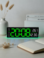 Jam Dinding Digital Besar, Jam Digital dengan Remote Control, Alarm, LED Besar, Jam Dinding Peredup Otomatis dengan Lampu Malam