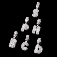 Collar con colgante de letra Z 5A de circonita, estilo hip hop, con cadena retorcida, joyería para hombre, regalo, latón y circonita, de moda