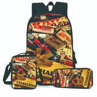 Mochila de Viaje para Hombre con Diseño Gráfico Personalizado de Bajo MOQ, Impresión Digital 3D de Backwoods Cookie RAW, Juego 3 en 1