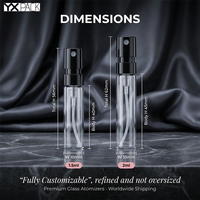 Flacon de parfum de luxe, flacon de parfum en verre transparent personnalisé, 1,5 ml, 2 ml, flacon de parfum de haute qualité avec bouchon pulvérisateur